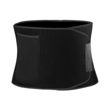 Back Correction Waist Trainer Belt Shapewear Tummy Control Adjustable Back Brace Black 20Cm