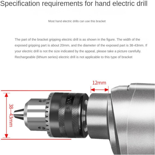 Square Hole Drill Bit Adapter For Mortising Machine Bracket Drill Attachment For Electric Hand Drill 1