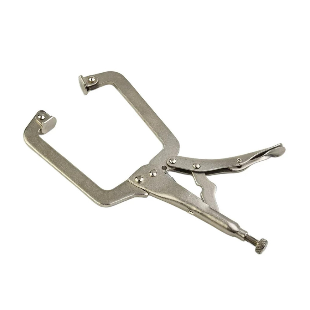 Carbon Steel C Clamp 9Inch Locking Clamp For Welding Pliers Wood Tenon Locator Silver 9105992760589