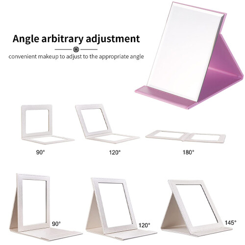 Adjustable Rectangular Ultrathin, Leather Exterior, Clearly Hd Mirror, Ultra-thick Mirror, Portable Super Hd 2
