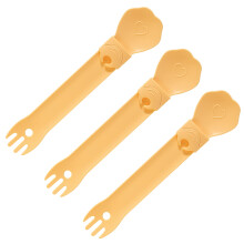 Set of 3 Cats Treat Strips Squeezer Spoon for Cats Wet-Yellow