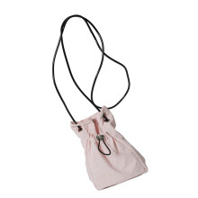 Fashion Small Shoulder Bag Casual Pleated Drawstring-Pink