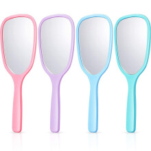 Specchio da viaggio dai colori vivaci, specchio da trucco portatile con impugnatura comoda, riflesso nitido per trucco, cura della persona e uso