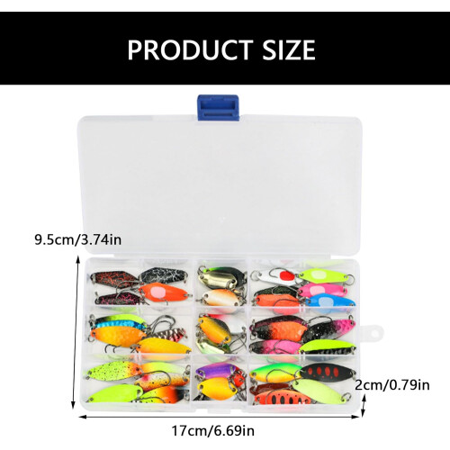 Spoon Lure Casting Spinner With Sequined Hard Baits, Single Hook Fishing Equipment 2