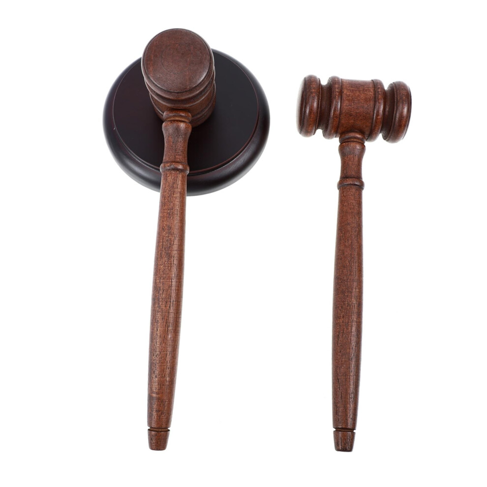 Wooden Auction Gavel Judge Hammer Tapping Hammer For Auction Court Props Hardwood Handle 9323874389325