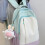 Aesthetic Girl's Simple Rucksack Latptop Backpack Book-Black 7
