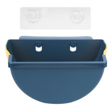 Semi-Circle Collapsible Kitchen Bin, Durable PP Material Hanging Trash Can For Space-Saving Cabinet Door Mounted Storage Solutions, Navy