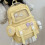 Aesthetic Backpack Large Capacity Backpack School-light green 7