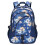 Large Capacity Backpack Student School Backpack-blue print 1