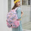 Large Capacity Backpack Student School Backpack-blue print 5