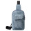 Man Shoulder Backpack Hiking Chest Bag Slings Bag-leather blue 1