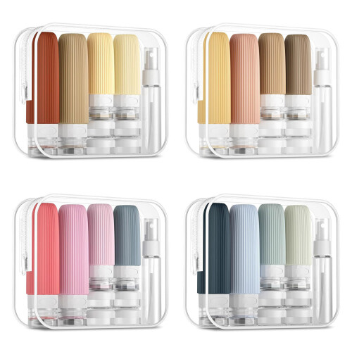 Silicone Cosmetic Containers Secure Closure Different-Pink 1