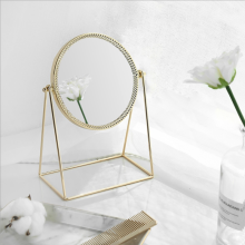 Modern Round Wall Mirror For Home Décor, Golden Tabletop Mirror 360Rotation, Rustproof And Corrosion Resistant, Ideal Gift For Women, Makeup