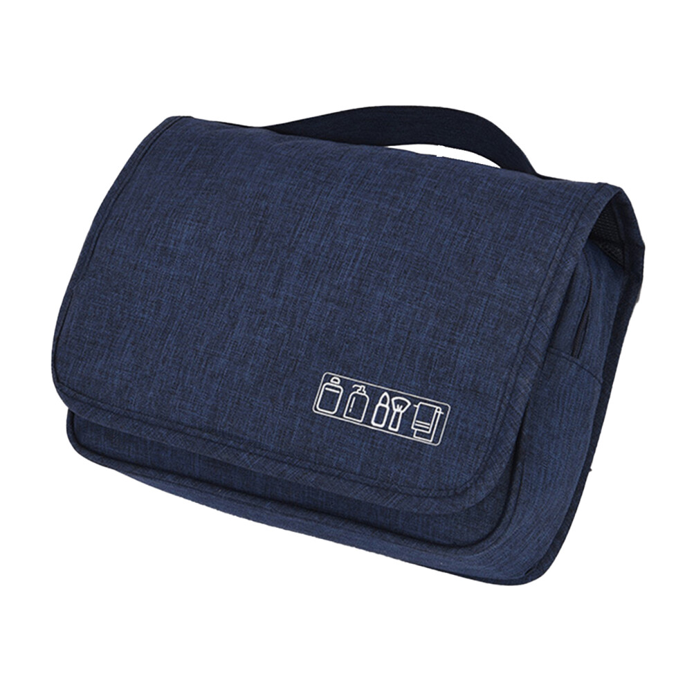 Blue Foldable Makeup Bag Travel Toiletry Bag Shaving Bag-Navy