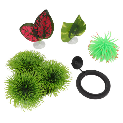 5Pcs Betta Fisch Blatt Pad Aquarium Simulation 2