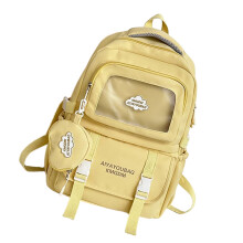 Aesthetic Backpack Casual Daypacks Travel Backpack-Yellow