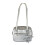 Elegant Shoulder Bag PU Leather Satchel Versatile Casual-Silver 1