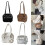 Elegant Shoulder Bag PU Leather Satchel Versatile Casual-Silver 4
