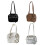 Elegant Shoulder Bag PU Leather Satchel Versatile Casual-Silver 3