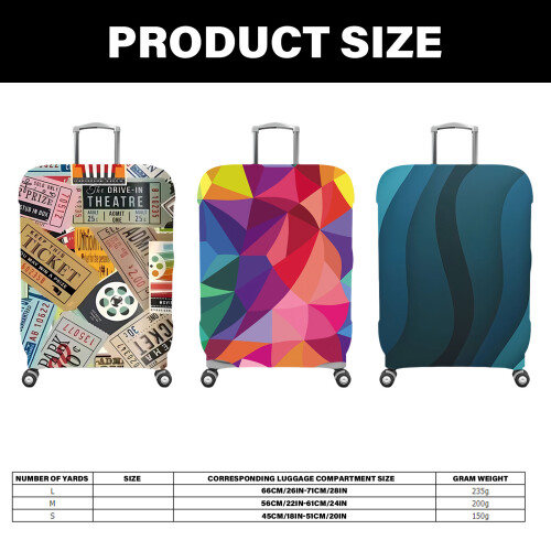 Luggage Cover Suitcase Protective Cover-five colored gemston M 1