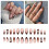 French Tip False Nail Fall Flower Engraved Print ABS Long 2