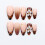French Tip False Nail Fall Flower Engraved Print ABS Long 6