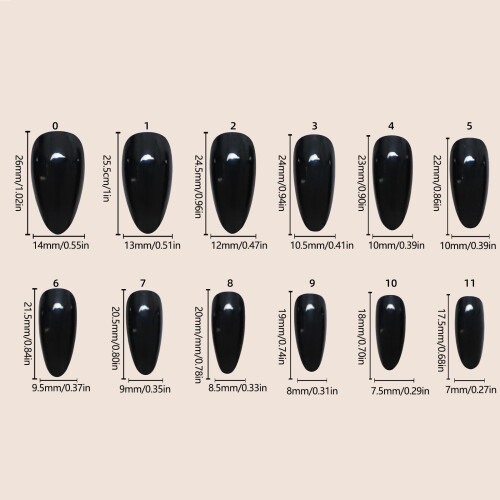 French Tip False Nail Fall Flower Engraved Print ABS Long 2