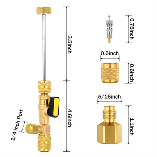 HVAC Valve Core Removal Tool, Remover with Cores, 2