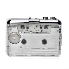 Portable Transparent Cassette Tape Player USBC Interface Software for Digital Conversion of Audio Tapes