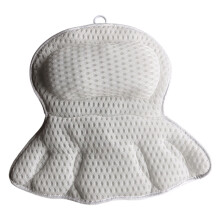 Washable Bath Pillow With Suction Cups Bath Tub Pillows-White