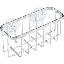Soporte de metal para esponja de fregadero con diseño que ahorra espacio, estante de almacenamiento de acero inoxidable para un rápido drenaje del