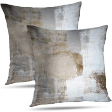 Pintura abstrata a óleo, capas de almofada em tecido de linho para decoração de sala de estar, decoração moderna para casa com impressão dupla