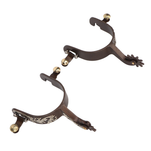 2 Stück Western Cowboy Sporen Vintage Bronze Low 1