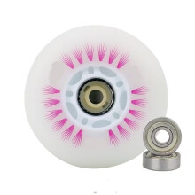 Skateboard Wheels 4Piece Flash Light Up Wheel Set 6280mm PU Tires For Inline Skates Pink