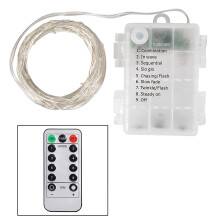 Battery Operated Fairy Lights Copper Wire Waterproof Remote Control Timing Function Easy To Clean LED String Light For Indoor Outdoor Wedding Party De