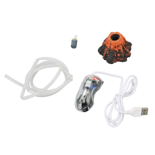 Aquarium-Vulkan-Ornament-Kit, lebensechte 1