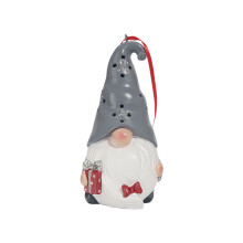 Weihnachtsschmuck aus Kunstharz im nordischen Design mit Beleuchtung im Inneren – Glückssymbol zum Stehen oder Hängen – zur Dekoration Ihres