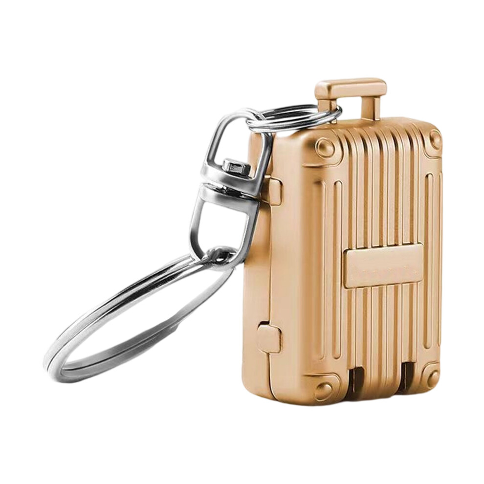 Exquisite Luggage Keychain Foldable Nail Cutter-Champagne Gold