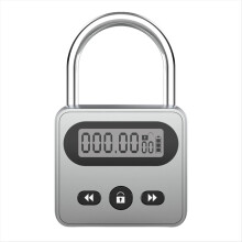Timer Padlock LCD Display Backlight 999 Hours Max Timing Super Long Standby Anti-Addiction Electronic Backpack Lock B