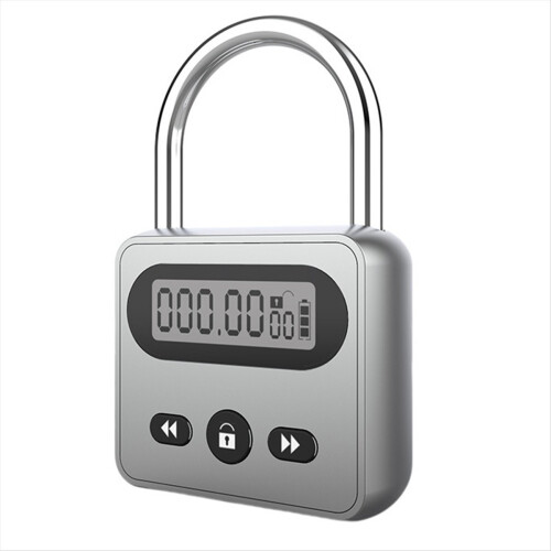 Timer Padlock LCD Display Backlight 999 Hours Max Timing Super Long Standby Anti-Addiction Electronic Backpack Lock B 2