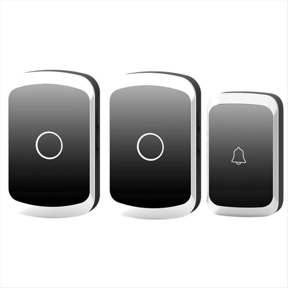 Home Welcome Intelligent Wireless Doorbell 300Meters Remote 36 Songs Smart Door Bell Eu Plug 1Button 2Receiver Black 4852710009462