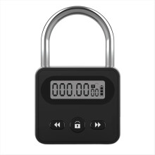 Timer Padlock LCD Display Backlight 999 Hours Max Timing Super Long Standby Anti-Addiction Electronic Backpack Lock A