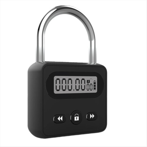 Timer Padlock LCD Display Backlight 999 Hours Max Timing Super Long Standby Anti-Addiction Electronic Backpack Lock A 2