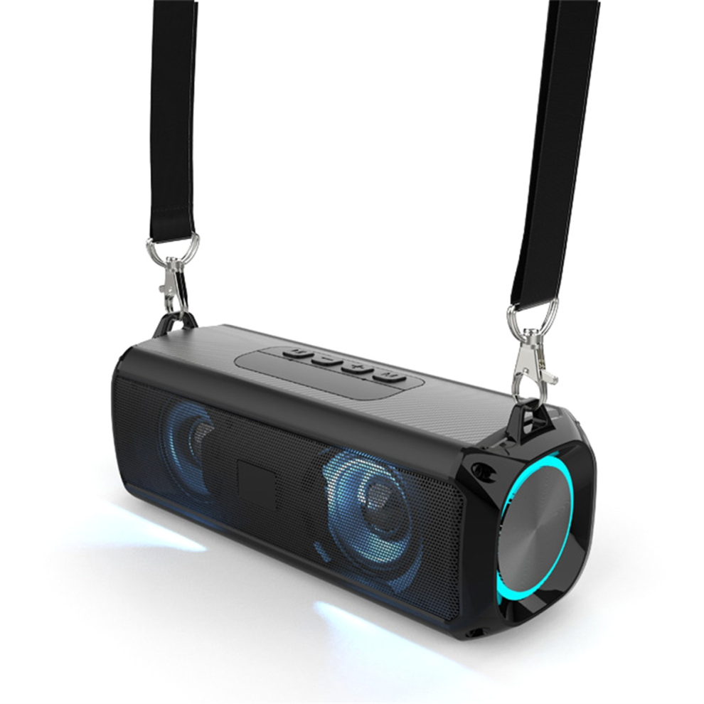 Photos - Speakers RGB Speaker Portable Wireless Music Player & Soulder Straps LED Bluetooth 5.0 TF USB-C Aux