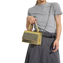Women's Fashionable Crossbody Bag Stylish and Versatile-Gold