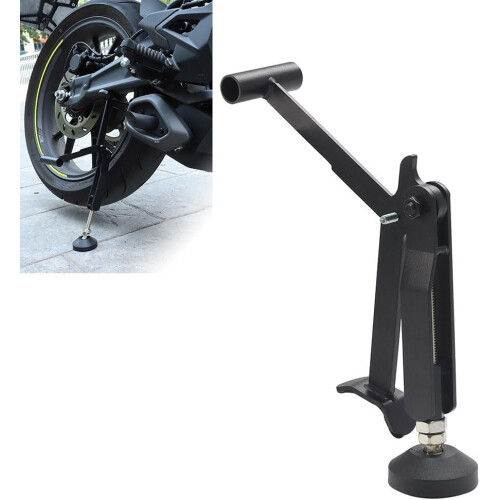 Motorcycle Rear Paddock Stand with Adjustable Height 3138cm, Foldable Design and NonSlip Base 1