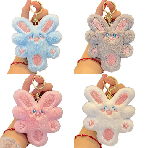 Stylish Rabbit Keyring Gift Elegant Keychain Pendant for-Blue 2
