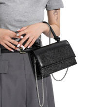 Fashionable Women's Flap Handbag Stylish and Practical-Black