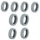 4/8pcs Portable Protect Your Luggage Wheels-Light Grey 8 pieces 1