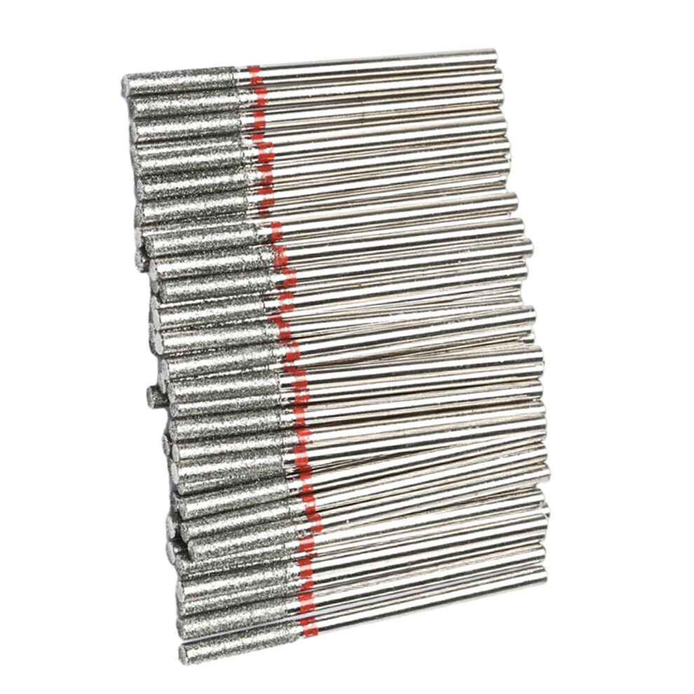 50Pcs Diamond Nail Drill Cuticle Clean Bit Milling Cutter-LA2